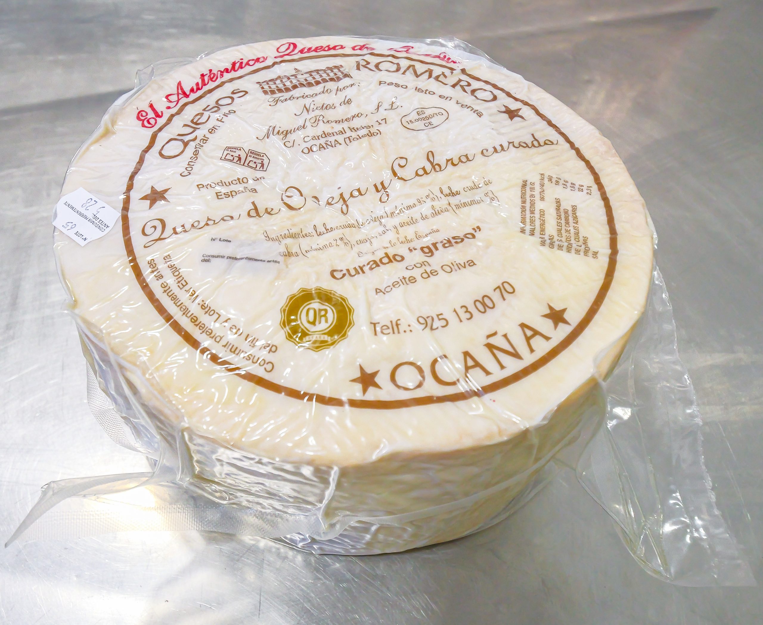Queso Romero Ocaña curado